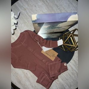 Solid pointelle romper